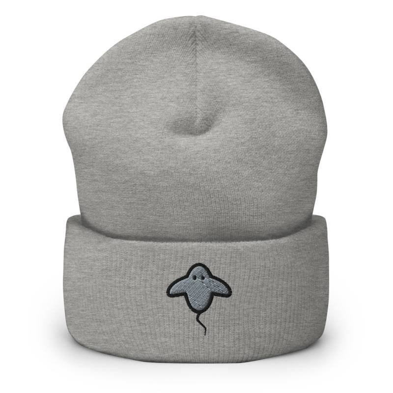 Mantarochen Meerestier, Stachelrochen Bestickte Mütze, Handgefertigte Cuffed Knit Unisex Slouchy Erwachsene Winter Mütze Geschenk von GetStitch