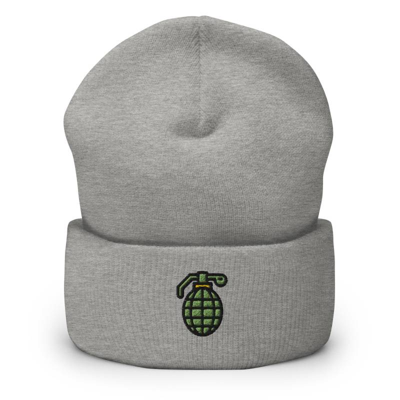 Handgranate Gestickte Beanie Mk2, Handgefertigte Cuffed Knit Unisex Slouchy Erwachsene Winter Hut Mütze Cap Geschenk von GetStitch