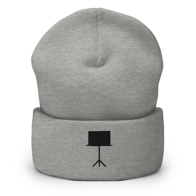 Musiker Music Stand Bestickte Mütze, Handgemachte Cuffed Knit Unisex Slouchy Erwachsene Winter Mütze Geschenk von GetStitch