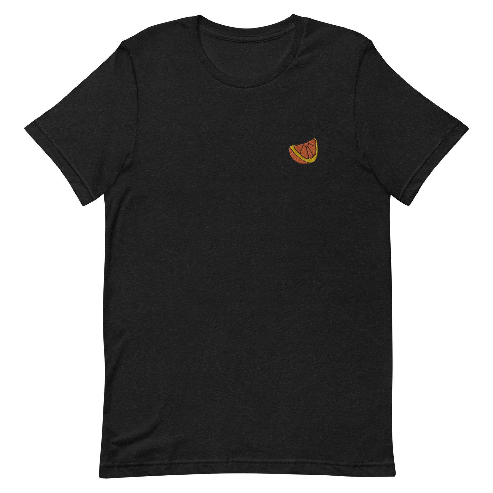 Orange Scheibe Unisex T-Shirt, Besticktes T-Shirt Geschenk Für Freund, Freundin, Kurzarm Shirt - Mehrere Farben von GetStitch