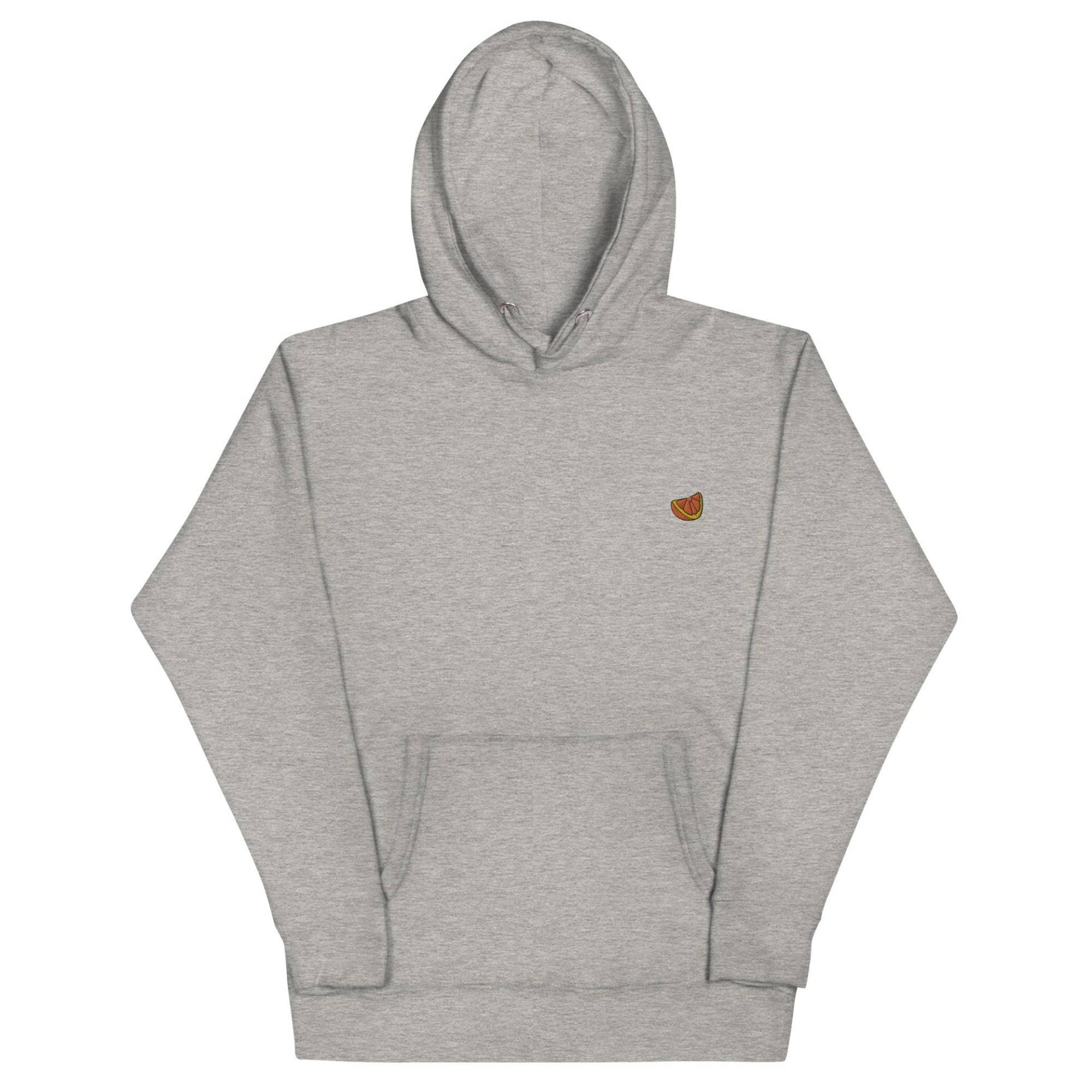 Orange Stück Unisex Hoodie, Handgemachter Bestickter Premium Kapuzenpullover, Hoodie Stickerei - Mehrere Farben von GetStitch