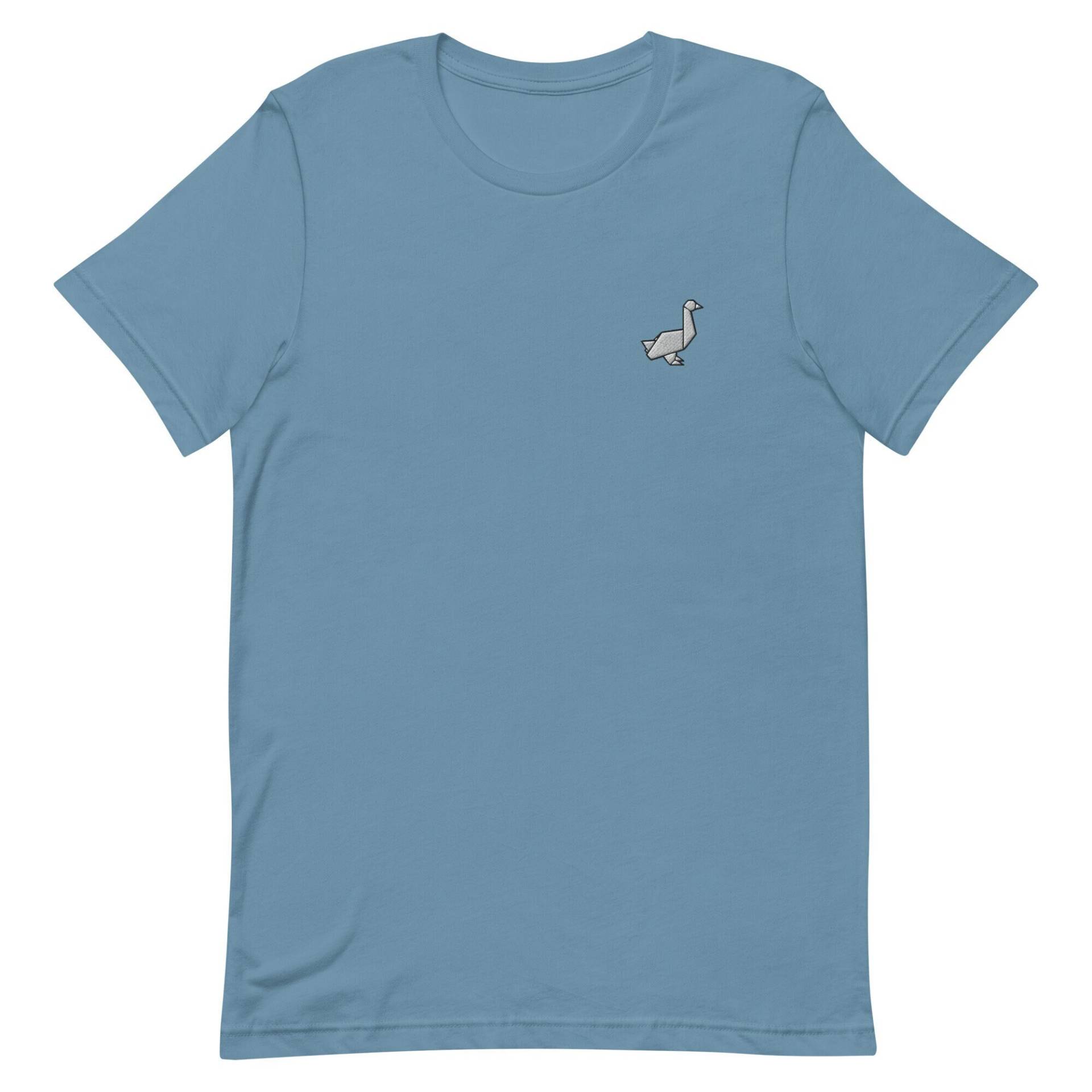 Origami Gans Unisex T-Shirt, Besticktes T-Shirt Geschenk Für Freund, Freundin, Kurzarm Shirt - Mehrere Farben von GetStitch