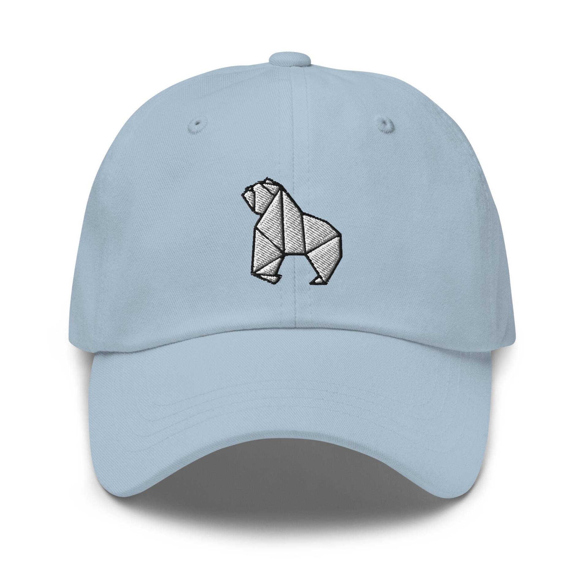 Origami Gorilla Dad Hat, Bestickter Unisex Hut, Handgemachte Cap, Verstellbare Baseballmütze Geschenk - Mehrere Farben von GetStitch