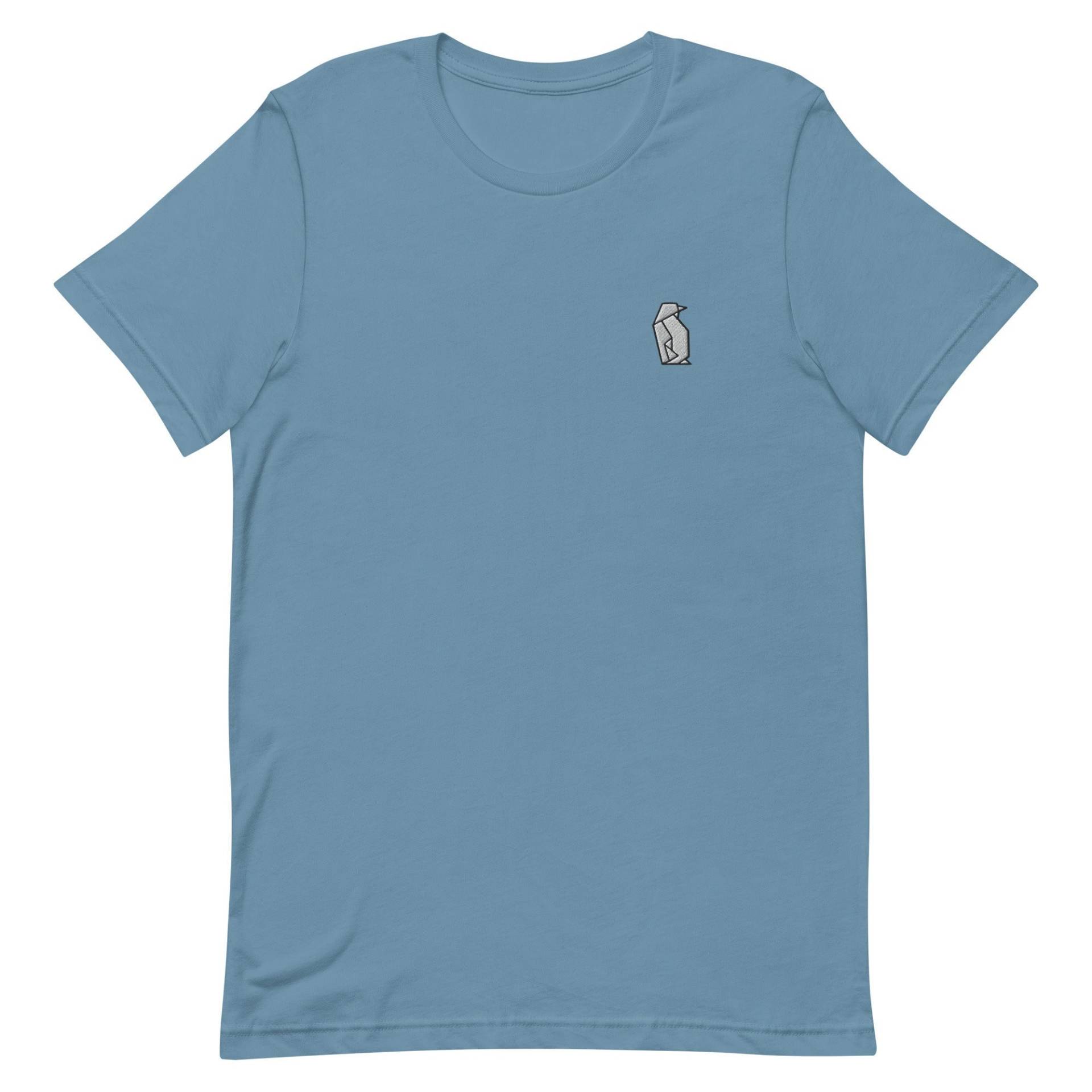 Origami Pinguin Unisex T-Shirt, Besticktes T-Shirt Geschenk Für Freund, Herren Kurzarm Shirt - Mehrere Farben von GetStitch