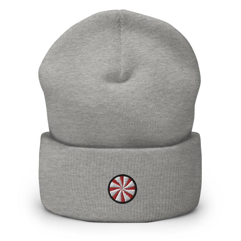 Pfefferminz Süßigkeit Bestickte Beanie, Handgemachte Gestrickte Unisex Slouchy Erwachsene Wintermütze Kappe Geschenk von GetStitch