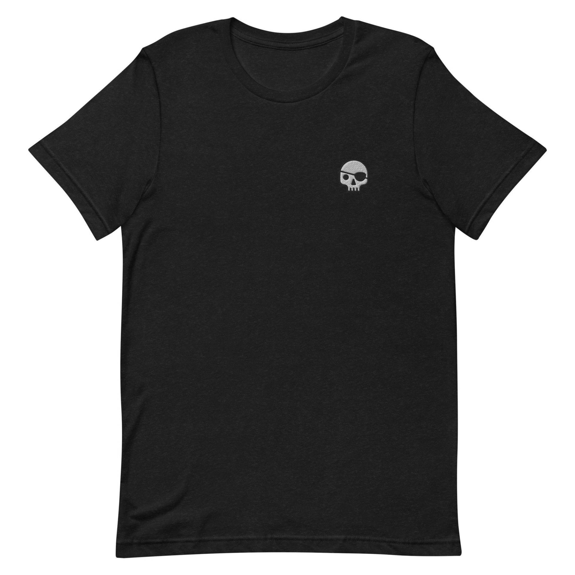 Piraten Schädel Unisex T-Shirt, Besticktes T-Shirt Geschenk Für Freund, Freundin, Kurzarm Shirt - Mehrere Farben von GetStitch