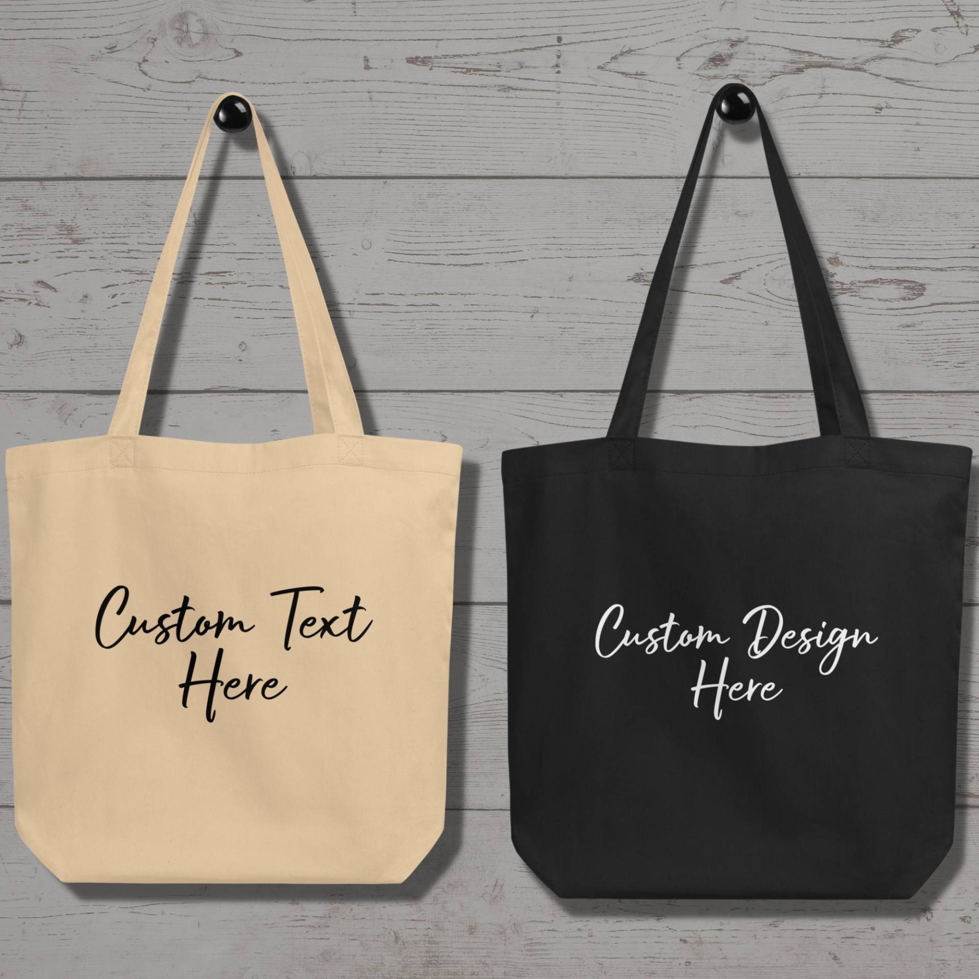 Premium Personalisierte Einkaufstasche Aus Canvas, Benutzerdefinierte Logo-Tote Bag, Wiederverwendbare Einkaufstasche, Mit Text Oder Design von GetStitch