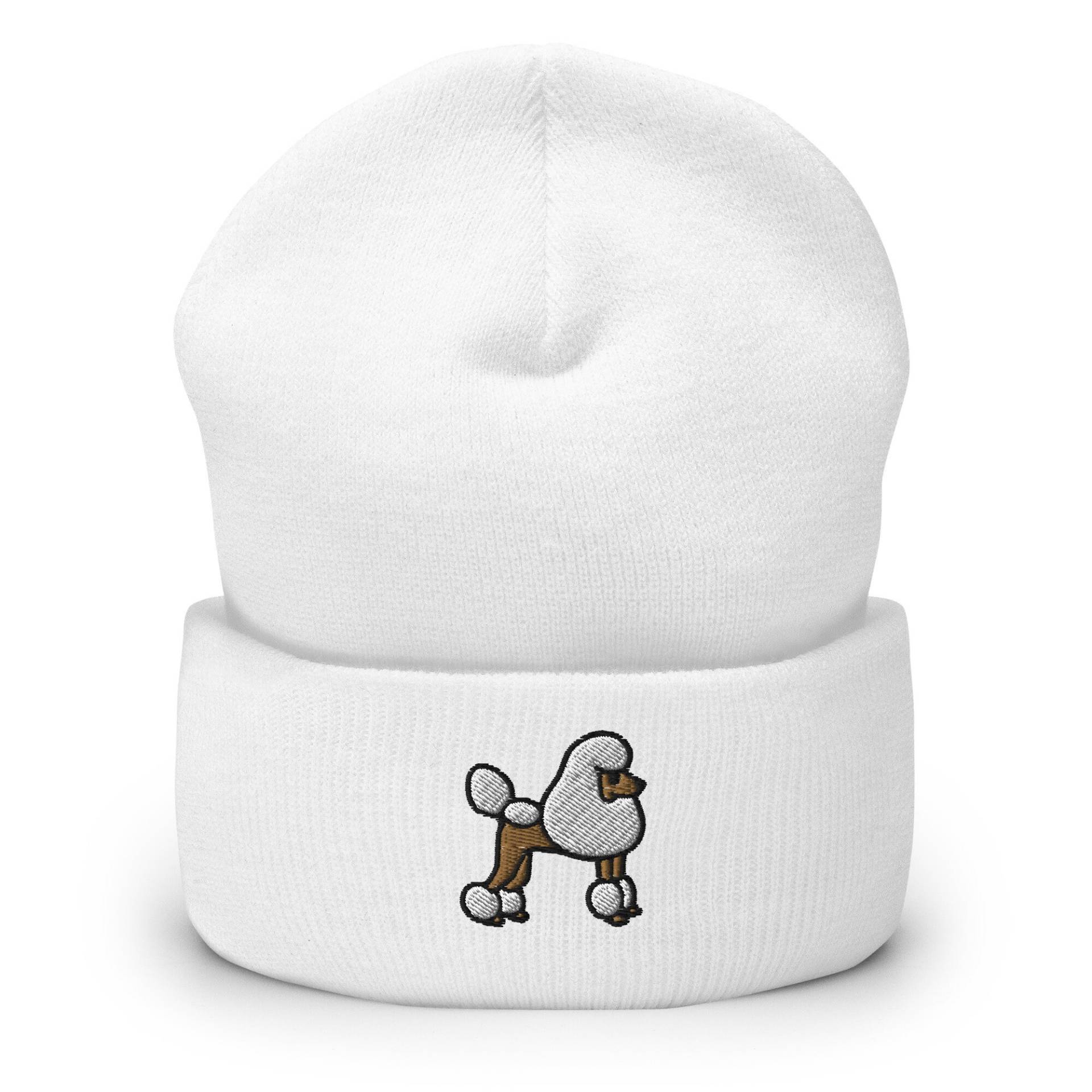 Pudel-Liebhaber, Pudel Bestickte Mütze, Handgemachte Manschetten Stricken Unisex Slouchy Erwachsene Wintermütze Mütze Geschenk Pudel-Liebhaber, Pudel Bestickte Mütze, Handgemachte Manschetten Stricken Unisex Slouchy Erwachsene Wintermütze Mütze Geschenk von GetStitch