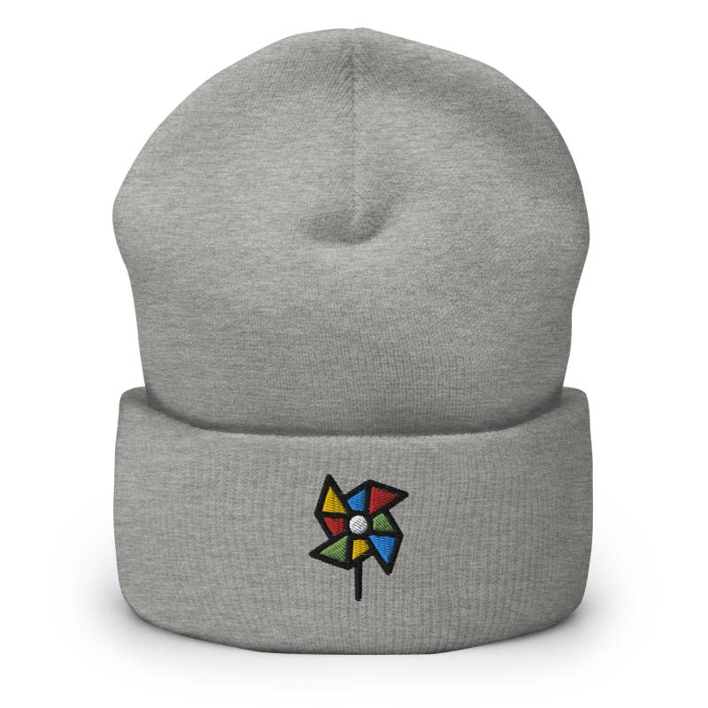 Regenbogen Windmühle Gestickte Beanie, Unisex Slouchy Erwachsene Wintermütze Kappe Geschenk von GetStitch