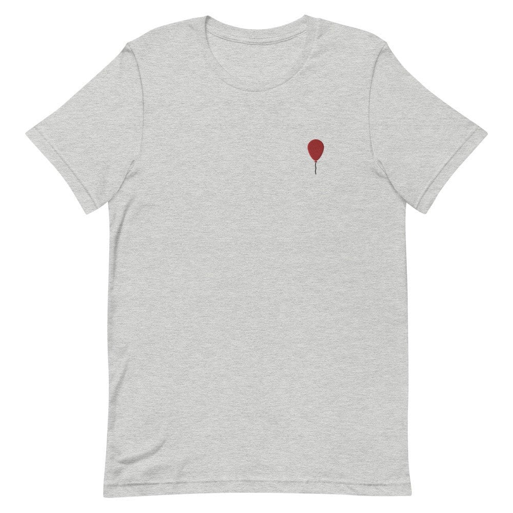 Roter Ballon Bestickt Unisex T-Shirt Geschenk Für Freund, Freundin, Kurzarm Shirt - Mehrere Farben von GetStitch