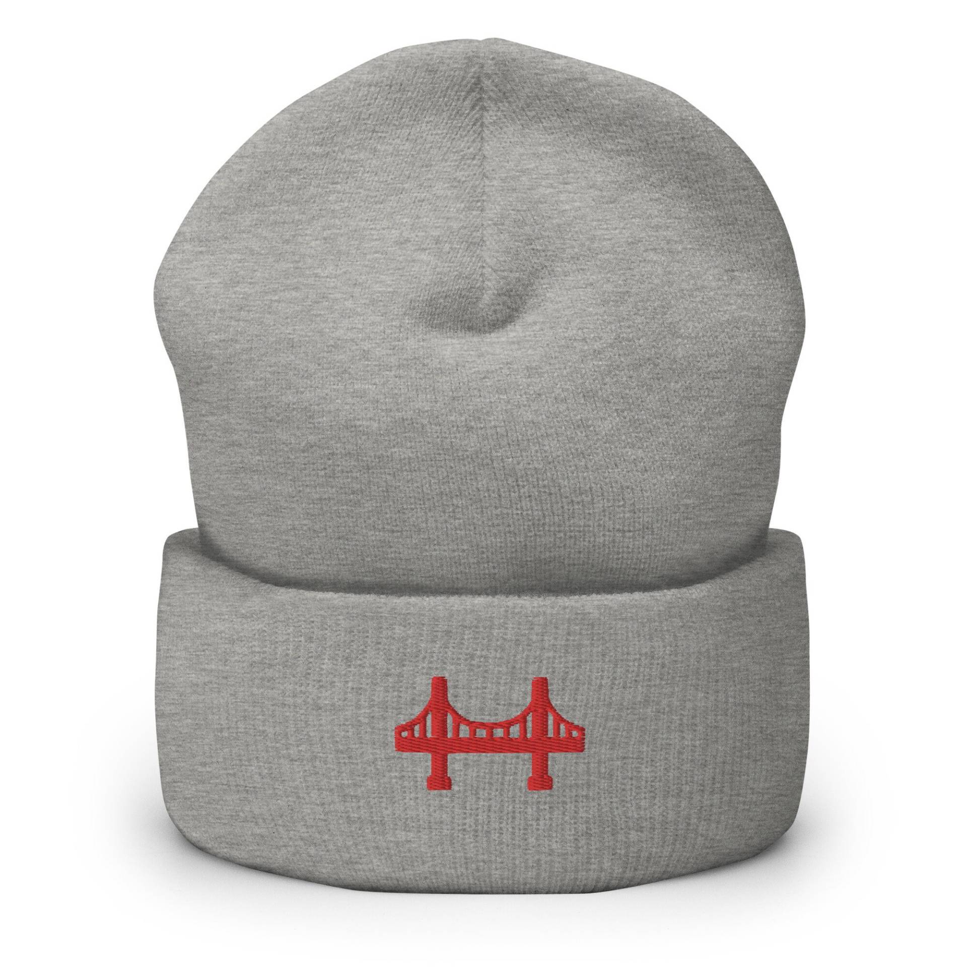 San Fransisco Golden Gate Bridge Bestickte Beanie, Handgemachte Manschetten Strick Unisex Slouchy Erwachsene Winter Hut Mütze Geschenk von GetStitch