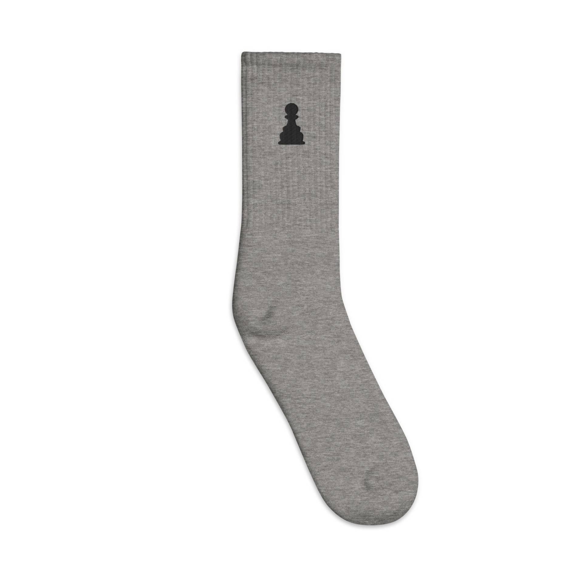 Schach Pawn Bestickte Socken, Premium Lange Socken Geschenk - Mehrere Farben von GetStitch