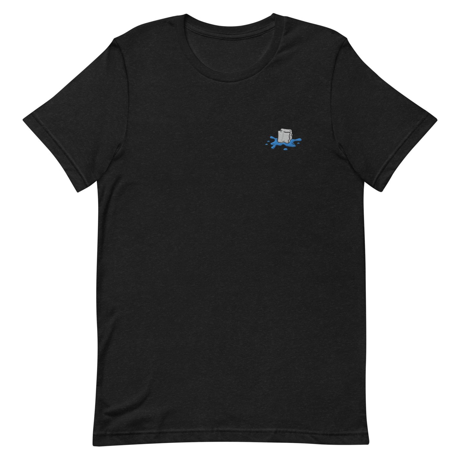 Schmelzender Eiswürfel Unisex T-Shirt, Besticktes T-Shirt Geschenk Für Freund, Herren Kurzarm Shirt - Mehrere Farben von GetStitch