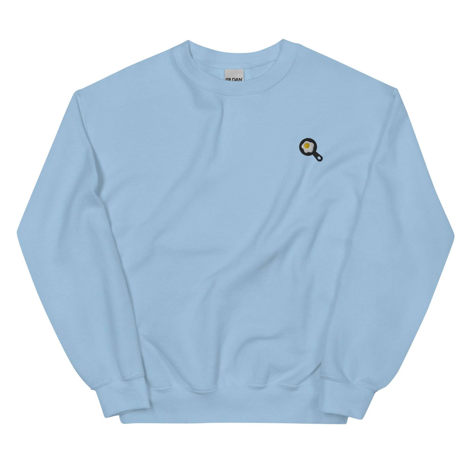 Fried Egg Besticktes Sweatshirt Geschenk, Süßer Unisex Crewneck Pullover, Langarm Pullover - Mehrere Farben von GetStitch