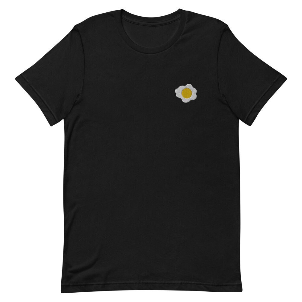 Sunny-Side Up Egg Bestickt Unisex T-Shirt Geschenk Für Freund, Freundin, Kurzarmshirt - Mehrere Farben von GetStitch