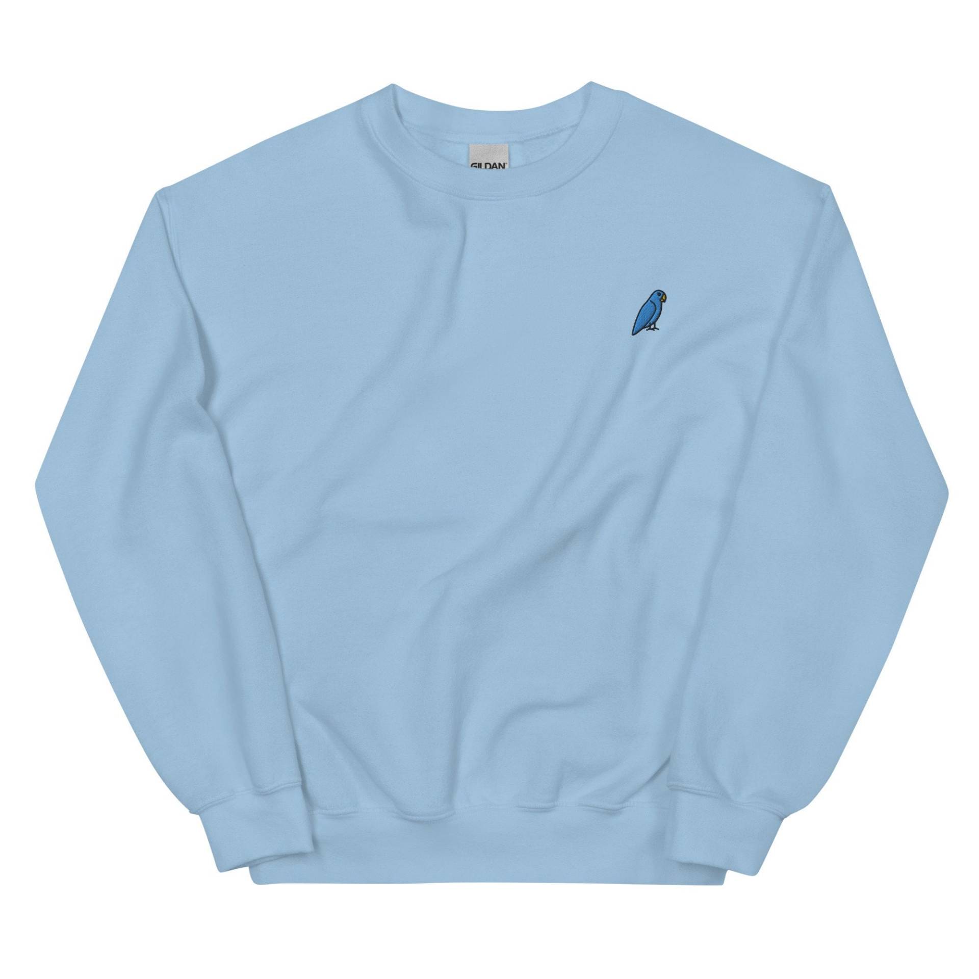 Vogel Besticktes Sweatshirt Geschenk, Süßer Unisex Crewneck Pullover, Langarm Pullover - Mehrere Farben von GetStitch