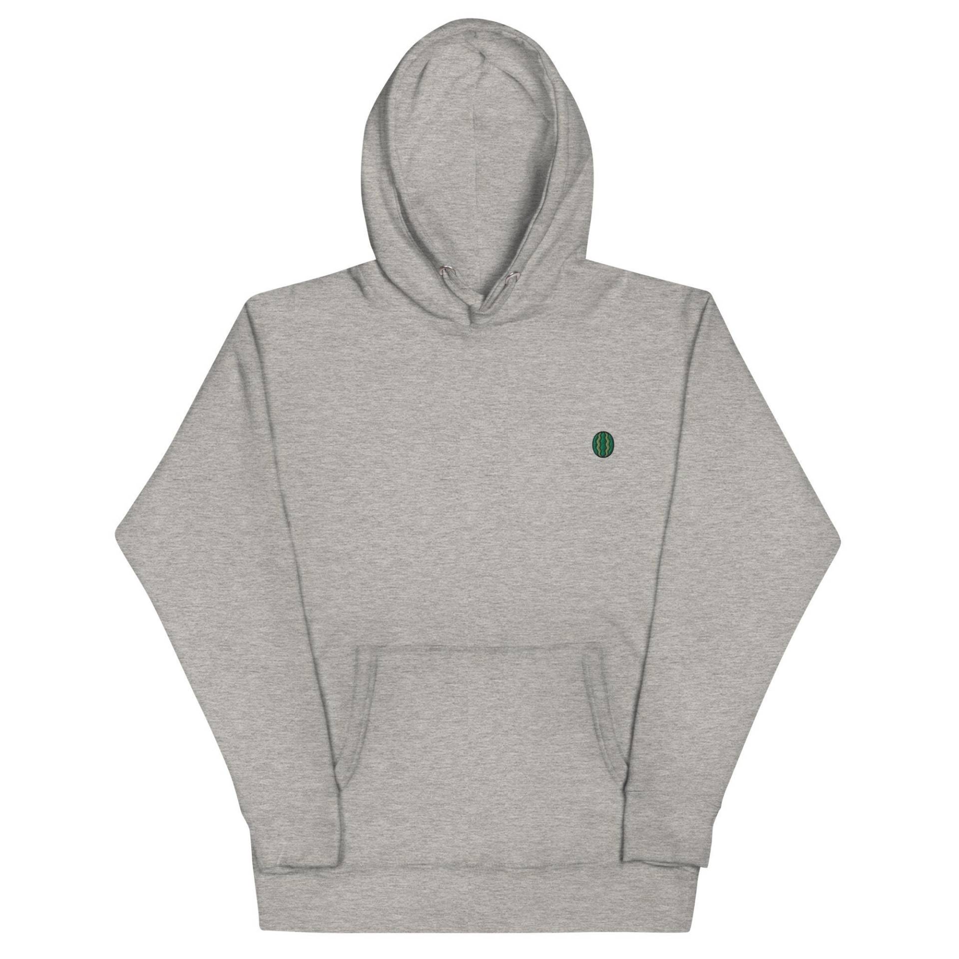 Wassermelone Unisex Hoodie, Handgemachter Bestickter Premium-Kapuzenpullover, Hoodie-stickerei - Mehrere Farben von GetStitch