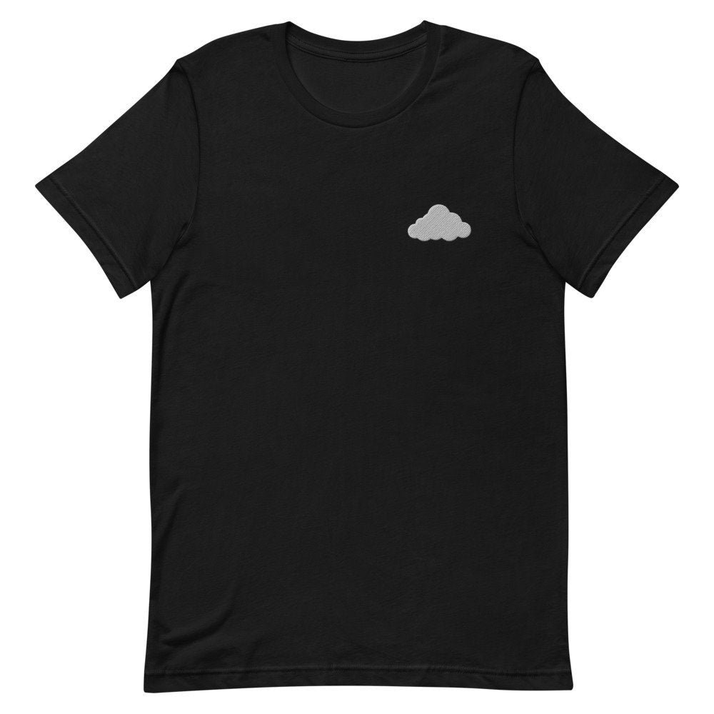 Wolke Bestickt Unisex T-Shirt Geschenk Für Freund, Freundin, Kurzarm Shirt - Mehrere Farben von GetStitch