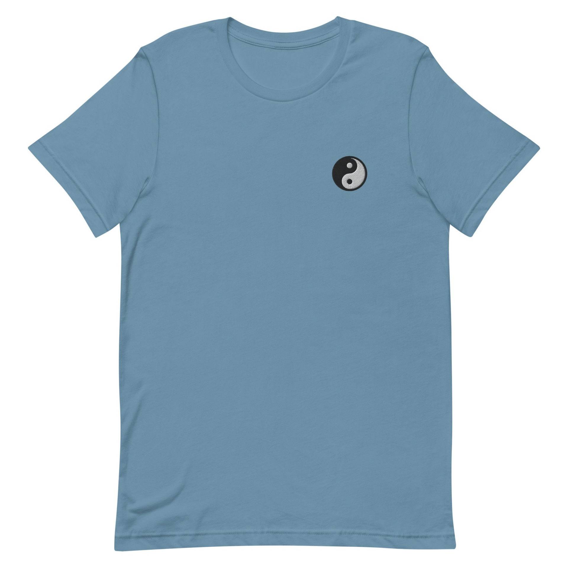 Yin Yang Unisex T-Shirt, Besticktes T-Shirt Geschenk Für Freund, Freundin, Kurzarm-Shirt - Mehrere Farben von GetStitch