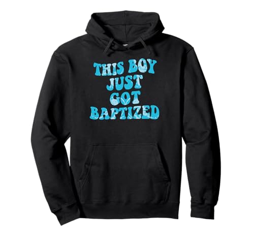 This Boy Just Got Baptized Pullover Hoodie von Getauft Taufe Junge Christlich Religiös