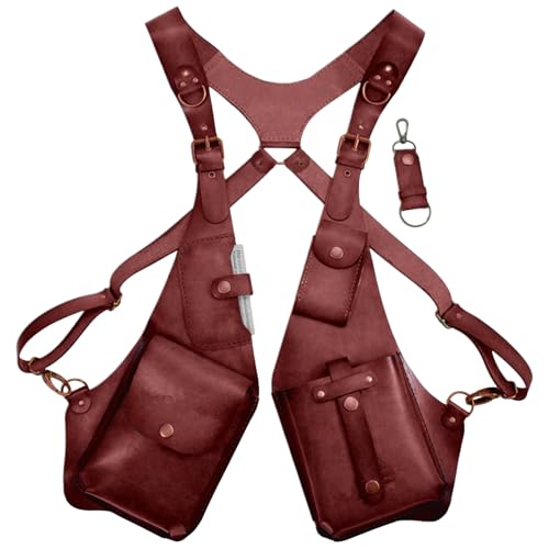 Anti-Diebstahl-Geschirr aus Leder,Anti-Diebstahl-Geschirr | Mittelalterliche Retro-Riemen-Geldbörse | Freizeit-Doppel-Umhängetasche für Männer und Frauen, Vintage-Umhängetasche, Riementasche Anti-Diebstahl-Geschirr aus Leder,Anti-Diebstahl-Geschirr | Mittelalterliche Retro-Riemen-Geldbörse | Freizeit-Doppel-Umhängetasche für Männer und Frauen, Vintage-Umhängetasche, Riementasche von Geteawily