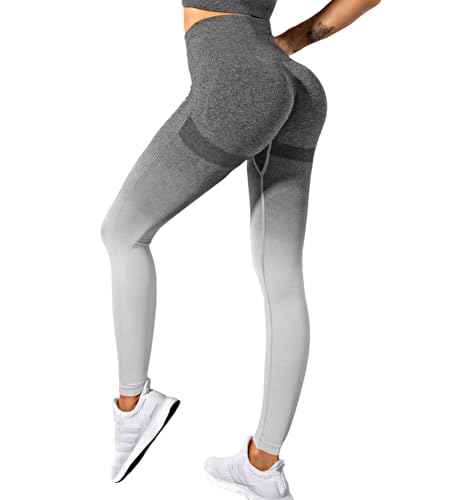 Getervb Damen Sports Leggings Booty Scrunch Butt High Waist Leggings Push Up Seamless Blickdichte für Gym Yoga Hosen Elastische Sporthose von Getervb