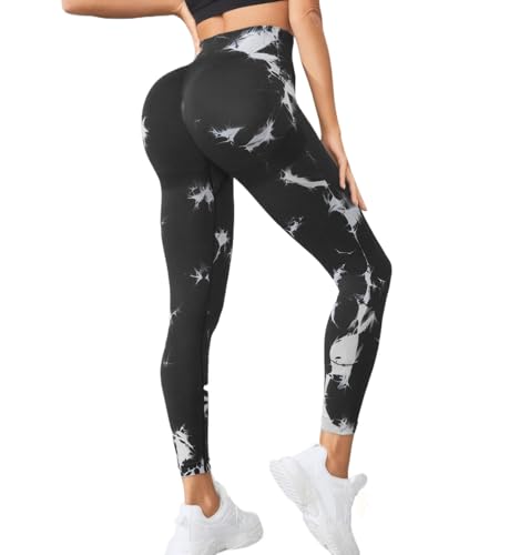 Getervb Scrunch Butt Leggings Damen Push Up Sports Leggings High Waist Seamless Sporthose Blickdichte Gym Jogging Yoga Hosen von Getervb