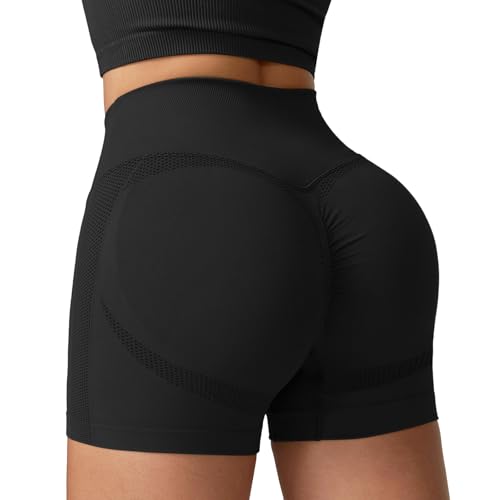 Getervb Sport Shorts Damen Scrunch Kurze Leggings Damen High Waist Gym Shorts Booty Sporthose Po Push Up Kurz Radlerhose Sexy Blickdicht Dunkelschwarz M Getervb Sport Shorts Damen Scrunch Kurze Leggings Damen High Waist Gym Shorts Booty Sporthose Po Push Up Kurz Radlerhose Sexy Blickdicht Dunkelschwarz M von Getervb