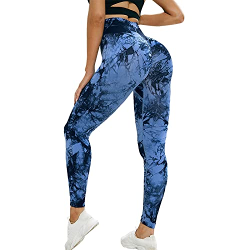 Getervb Sports Leggings Damen High Waist Scrunch Butt Leggings Push Up Boot Seamless Sportleggings Hose für Damen Gym Yoga Laufhose Lang von Getervb