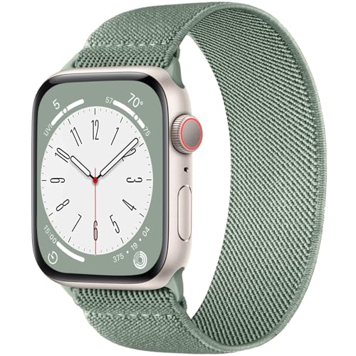 Dehnbares Solo Loop-Armband, kompatibel mit Apple Watch, 38 mm, 40 mm, 41 mm, für Damen und Herren, weiches Nylon, elastisches Sportarmband, Ersatzarmband für iWatch Serie 9, 8, 7, 6, 5, 4, 3, 2, 1, von Getino