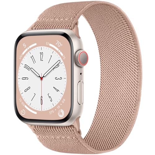 Dehnbares Solo Loop-Armband, kompatibel mit Apple Watch, 42 mm, 44 mm, 45 mm, 49 mm, für Damen und Herren, weiches Nylon, elastisches Sportarmband, Ersatzarmband für iWatch Serie 9, 8, 7, 6, 5, 4, 3, von Getino