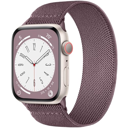 Dehnbares Solo Loop-Armband, kompatibel mit Apple Watch, 42 mm, 44 mm, 45 mm, 49 mm, für Damen und Herren, weiches Nylon, elastisches Sportarmband, Ersatzarmband für iWatch Serie 9, 8, 7, 6, 5, 4, 3, von Getino