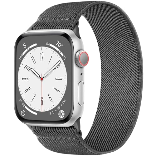 Dehnbares Solo Loop-Armband, kompatibel mit Apple Watch, 42 mm, 44 mm, 45 mm, 49 mm, für Damen und Herren, weiches Nylon, elastisches Sportarmband, Ersatzarmband für iWatch Serie 9, 8, 7, 6, 5, 4, 3, von Getino