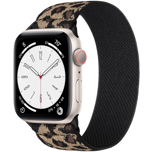 Dehnbares Solo Loop-Armband, kompatibel mit Apple Watch, 42 mm, 44 mm, 45 mm, 49 mm, für Damen und Herren, weiches Nylon, elastisches Sportarmband, Ersatzarmband für iWatch Serie 9, 8, 7, 6, 5, 4, 3, von Getino