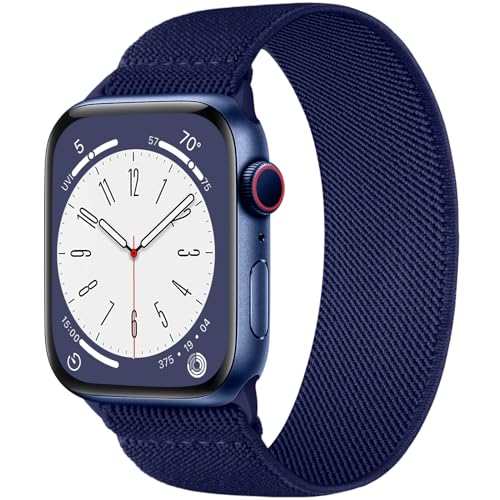 Dehnbares Solo Loop-Armband, kompatibel mit Apple Watch, 42 mm, 44 mm, 45 mm, 49 mm, für Damen und Herren, weiches Nylon, elastisches Sportarmband, Ersatzarmband für iWatch Serie 9, 8, 7, 6, 5, 4, 3, von Getino