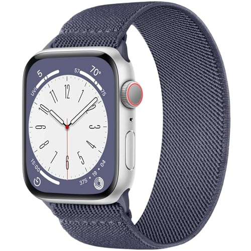 Getino Dehnbares Solo Loop-Armband, kompatibel mit Apple Watch, 38 mm, 40 mm, 41 mm, für Damen und Herren, weiches Nylon, elastisches Sportarmband, Ersatzarmband für iWatch Serie 9, 8, 7, 6, 5, 4, 3, von Getino