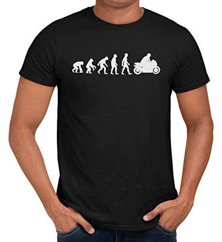 Getting Shirty T-Shirt für Herren / Unisex, Design: Evolution Motorrad Gr. Large, schwarz Getting Shirty T-Shirt für Herren / Unisex, Design: Evolution Motorrad Gr. Large, schwarz von Getting Shirty