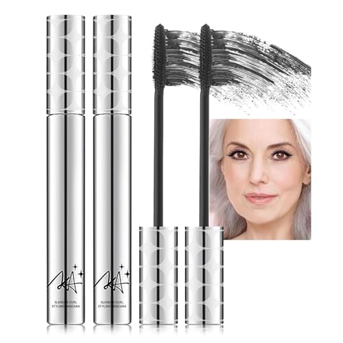 2er-Pack Schwarze Mascara für ältere Frauen Wasserfeste Mascara für mehr Volumen und Länge bei dünner werdenden, alternden Wimpern | Sanft zu empfindlichen Augen von Getue