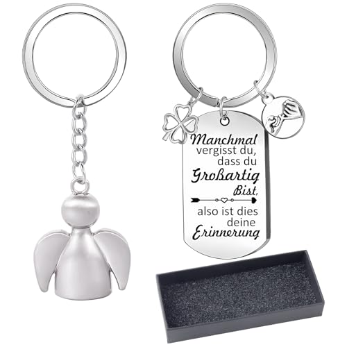 Getyjoe 2 Stücke Mutmacher Geschenk Schlüsselanhänger mit Geschenkbox Manchmal Vergisst du Dass du Großartig Bist Glücksbringer Schutzengel Schlüsselanhänger für Frauen Freunde Getyjoe 2 Stücke Mutmacher Geschenk Schlüsselanhänger mit Geschenkbox Manchmal Vergisst du Dass du Großartig Bist Glücksbringer Schutzengel Schlüsselanhänger für Frauen Freunde von Getyjoe