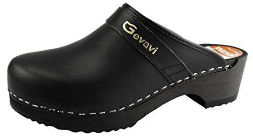 Gevavi Unisex-Erwachsene 9200 MUIL 36 Clogs, Schwarz (Schwarz(Zwart) 00) von Gevavi