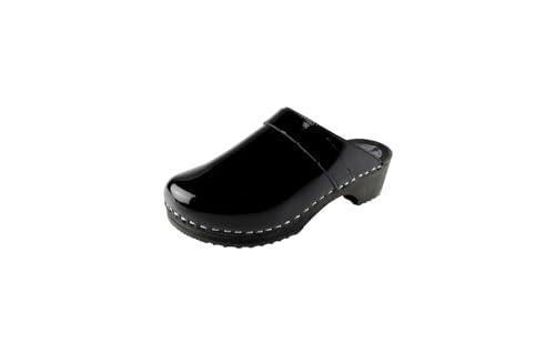 Gevavi Damen 6006 Bighorn Lack 39 Clogs, Schwarz (schwarz(zwart lak) 90) von Gevavi