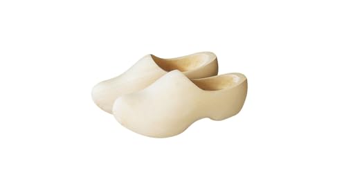 Gevavi Herren Holländische Holzschuhe, Holzpantinen V.v. Clogs, Beige Natur Wit Geschuurd 74, 41/42 EU von Gevavi