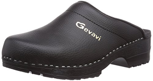 Gevavi Unisex-Erwachsene Karl PU SCHOENKL.Open 41 Clogs, Schwarz (Schwarz(Zwart) 00) von Gevavi