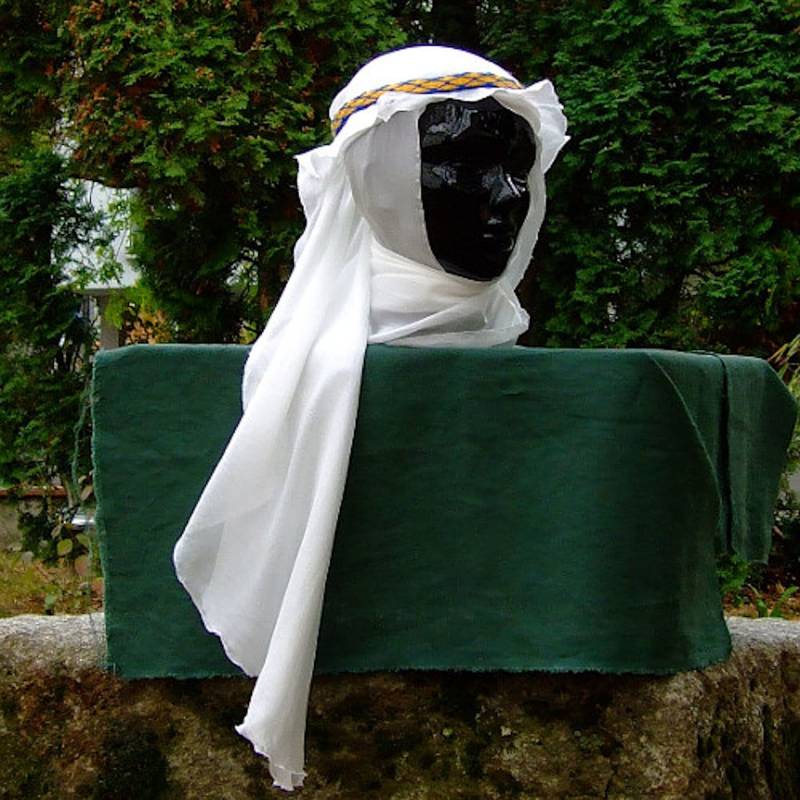 Gewandung Mittelalter Reenactment Larp Wimpel Schleier Aus Seide von GewandUndTand