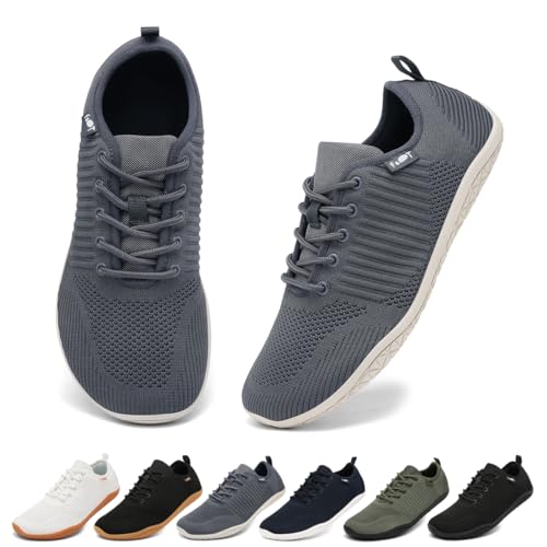 Geweo Barfuss Schuhe Damen Barfuß Sneaker Barfußschuhe Frauen Barfussschuhe Sommer Barefoot Shoes Laufschuhe Turnschuhe Grau 38 Geweo Barfuss Schuhe Damen Barfuß Sneaker Barfußschuhe Frauen Barfussschuhe Sommer Barefoot Shoes Laufschuhe Turnschuhe Grau 38 von Geweo