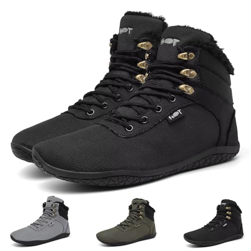 Geweo Winter Barfußschuhe Damen Warme Gefüttert Barfuss Sneaker Schneeschuhe Frauen Winterschuhe Winterstiefel Winterboots Herbst Kurze Stiefel Schwarz 38 Geweo Winter Barfußschuhe Damen Warme Gefüttert Barfuss Sneaker Schneeschuhe Frauen Winterschuhe Winterstiefel Winterboots Herbst Kurze Stiefel Schwarz 38 von Geweo