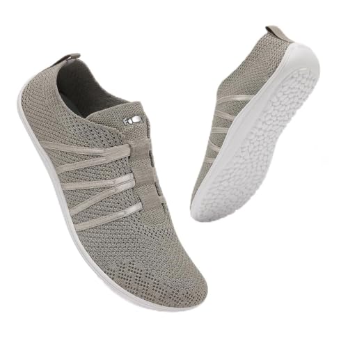 Geweo Frauen Schnell Trocknend Turnschuhe Herren Leicht Mesh Atmungsaktive Laufschuhe Fitnessschuhe Damen Straßenlaufschuhe Kletterschuhe Männer Frauen Schuhe Running Sneakers Khaki 37EU von Geweo