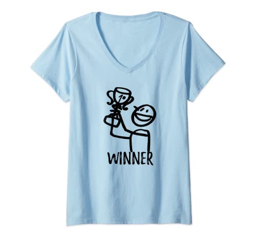 Damen Gewinner Winner T-Shirt mit V-Ausschnitt Damen Gewinner Winner T-Shirt mit V-Ausschnitt von Gewinner Winner