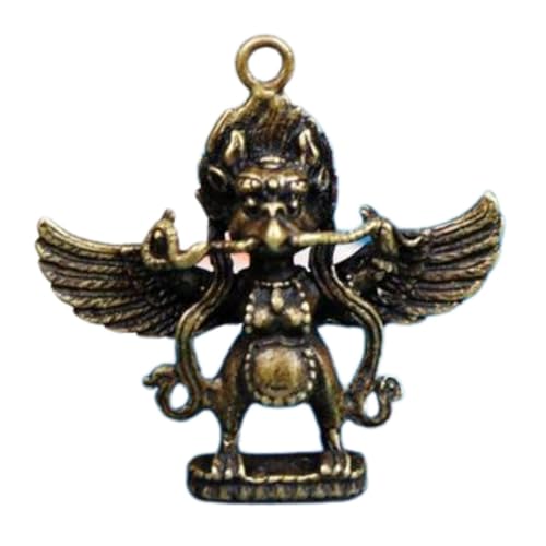 Gexifei 4 cm antiker Messing-Goldflügel-Roc-Vogel-Anhänger, kreativer Schlüsselanhänger, Amulett von Gexifei
