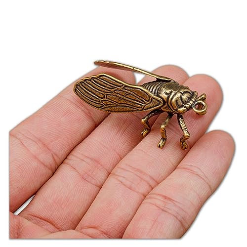 Gexifei Messing kreative goldene Zikade Insekt Statue Schlüsselanhänger Anhänger Handwerk Maskottchen von Gexifei